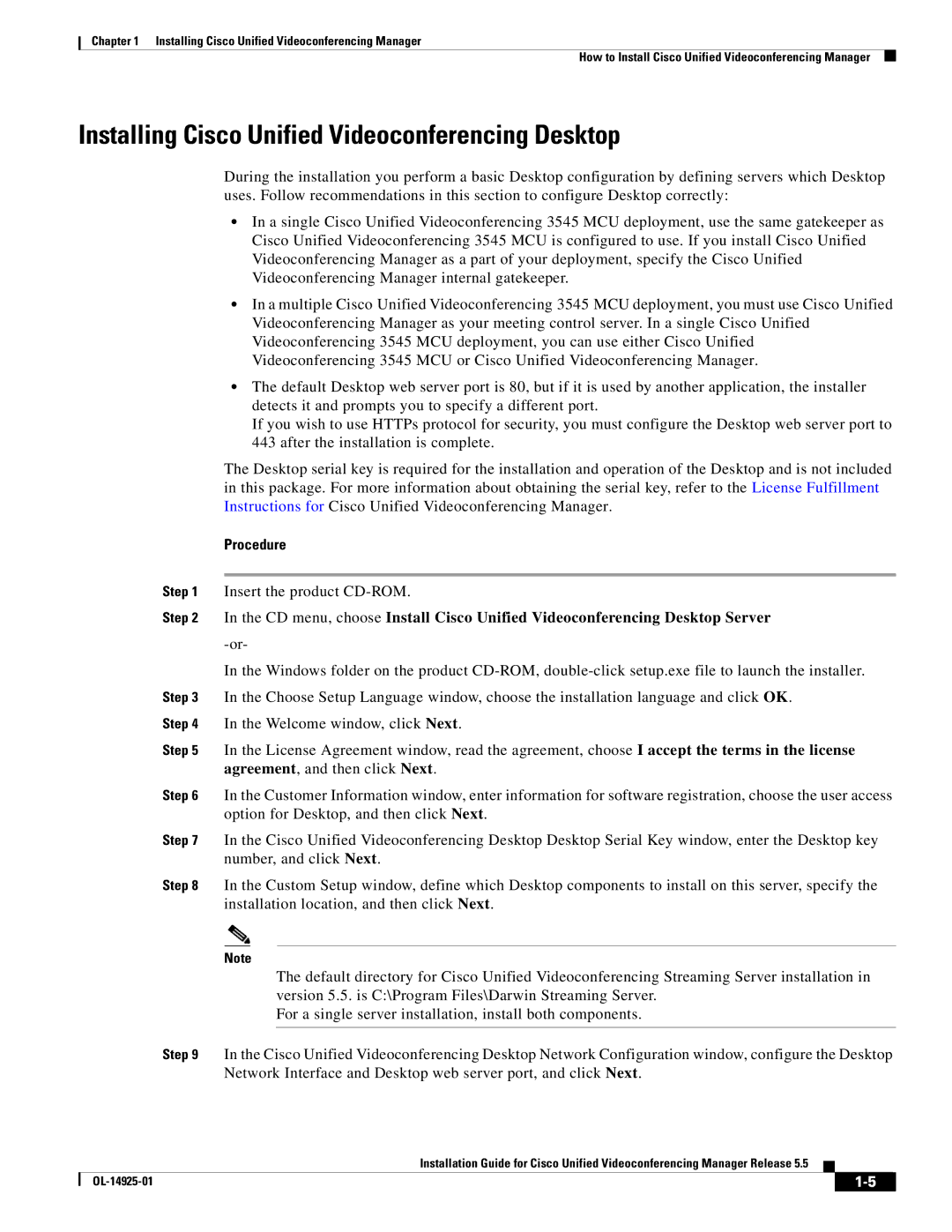 Cisco Systems MCS 7825 Series, MCS 7845 Series, MCS 7835 Series manual Installing Cisco Unified Videoconferencing Desktop 