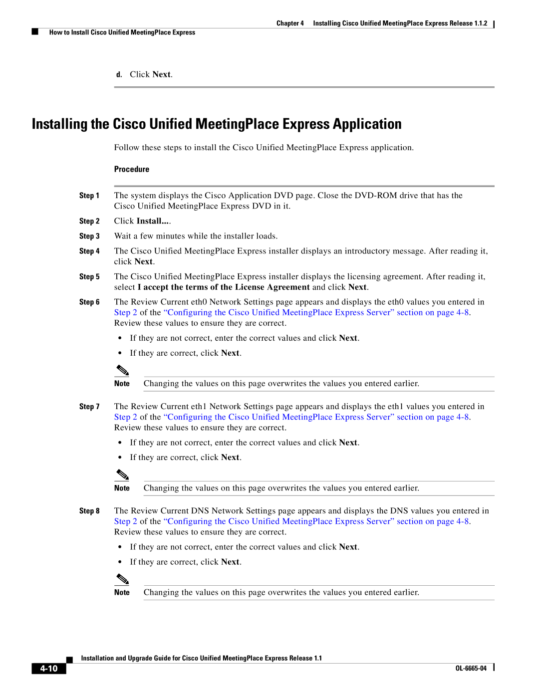 Cisco Systems MCS 7825, MCS 7835, MCS 7845 manual Click Install 