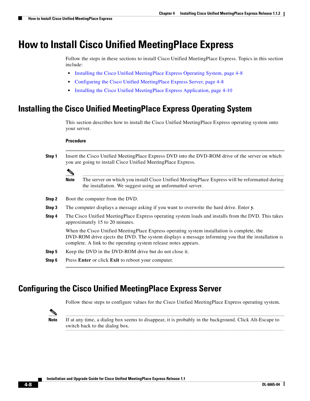 Cisco Systems MCS 7845, MCS 7835, MCS 7825 manual How to Install Cisco Unified MeetingPlace Express 