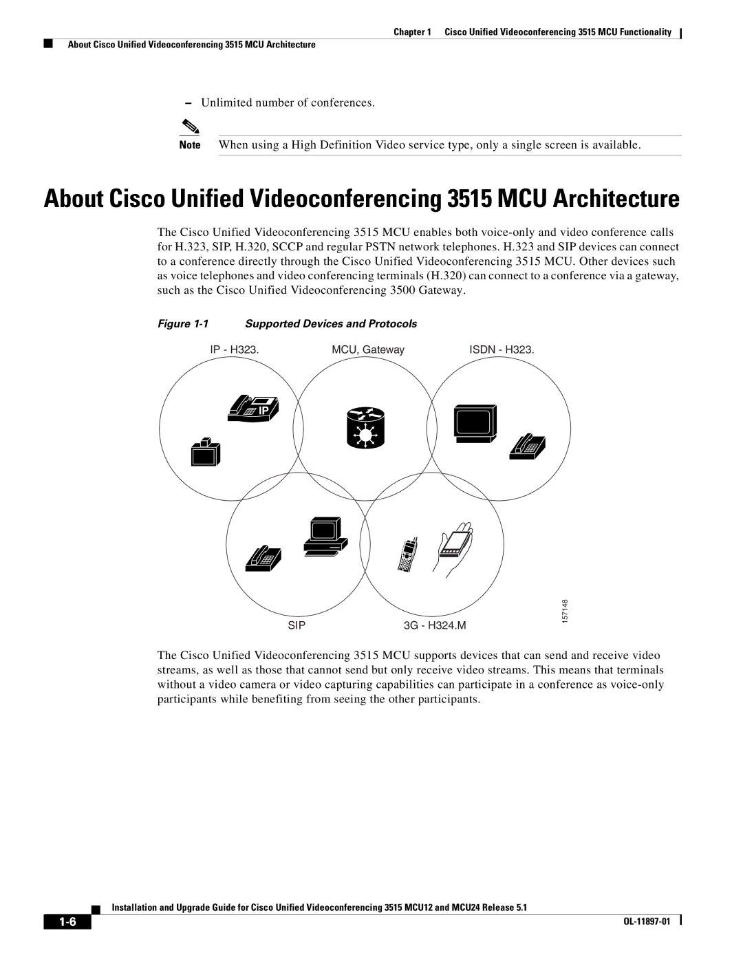 Cisco Systems MCU24 manual About Cisco Unified Videoconferencing 3515 MCU Architecture 