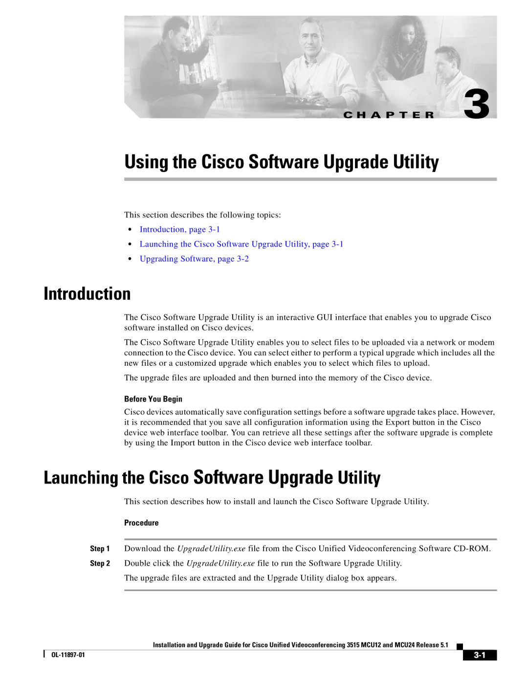 Cisco Systems MCU24 manual Introduction, Launching the Cisco Software Upgrade Utility 