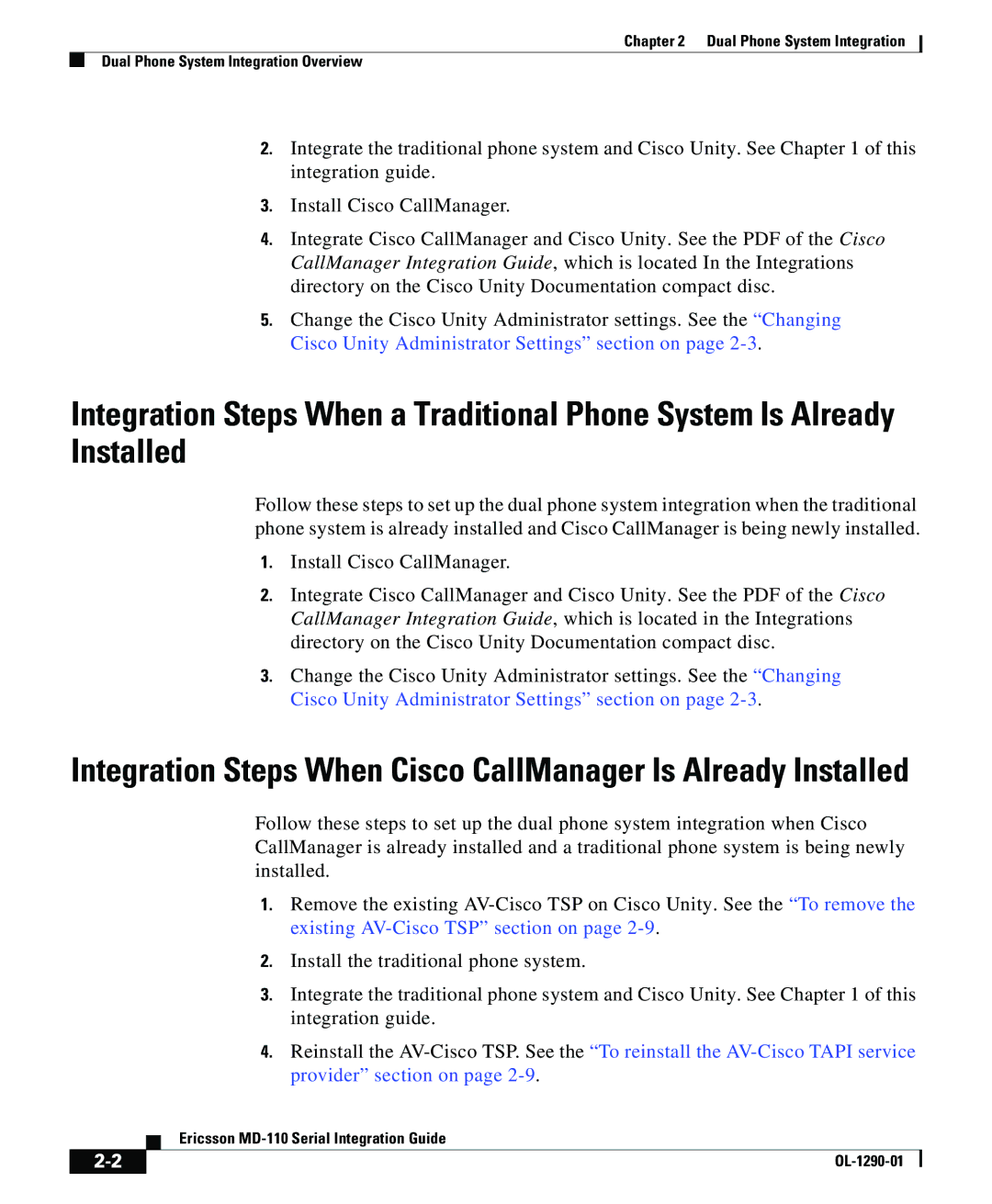 Cisco Systems manual Ericsson MD-110 Serial Integration Guide 