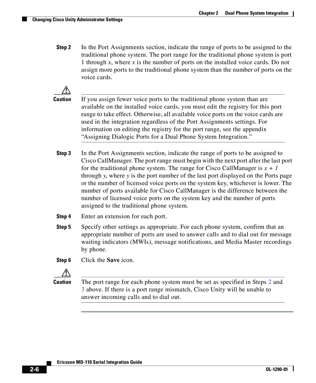 Cisco Systems manual Ericsson MD-110 Serial Integration Guide 