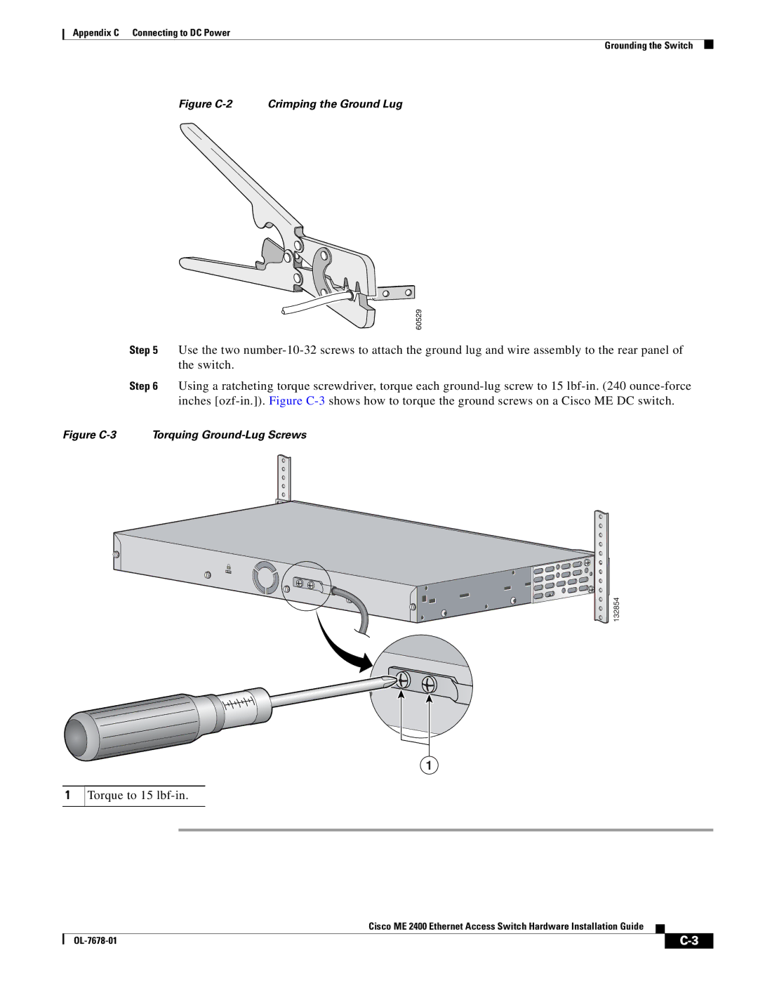 Cisco Systems ME 2400 manual Torque to 15 lbf-in 