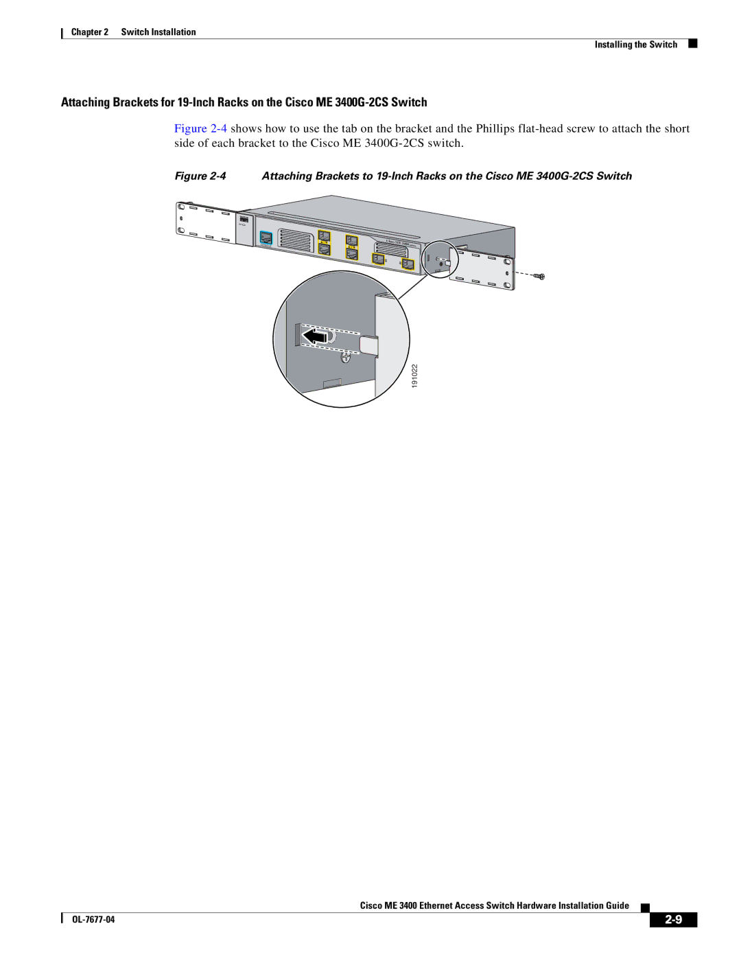 Cisco Systems ME 3400 manual 191022 