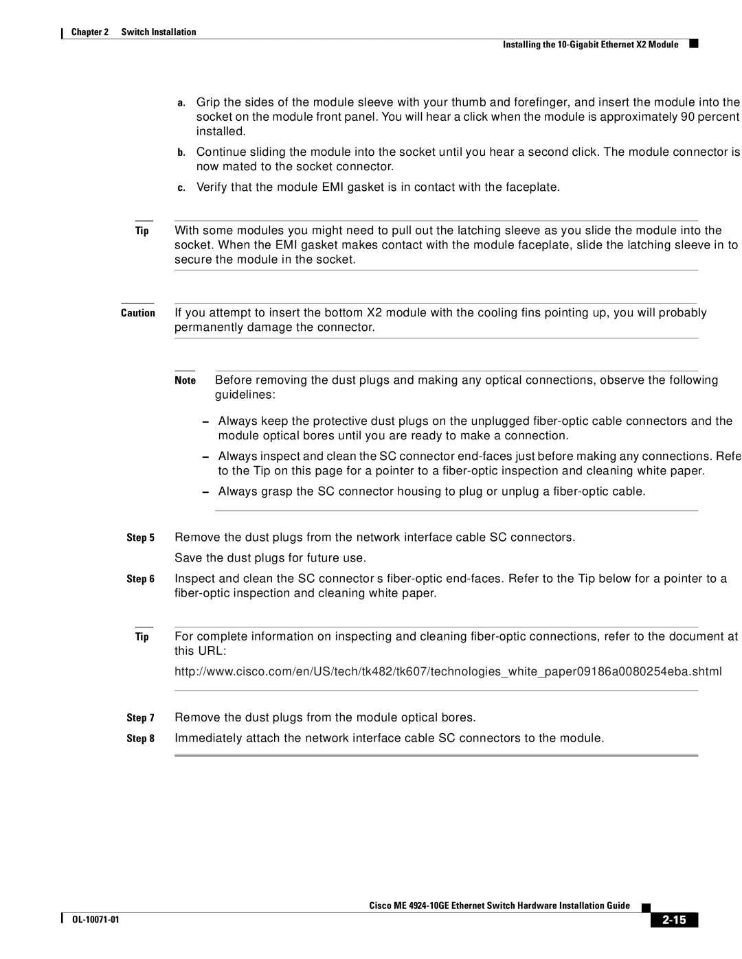 Cisco Systems ME 4924-10GE manual OL-10071-01 