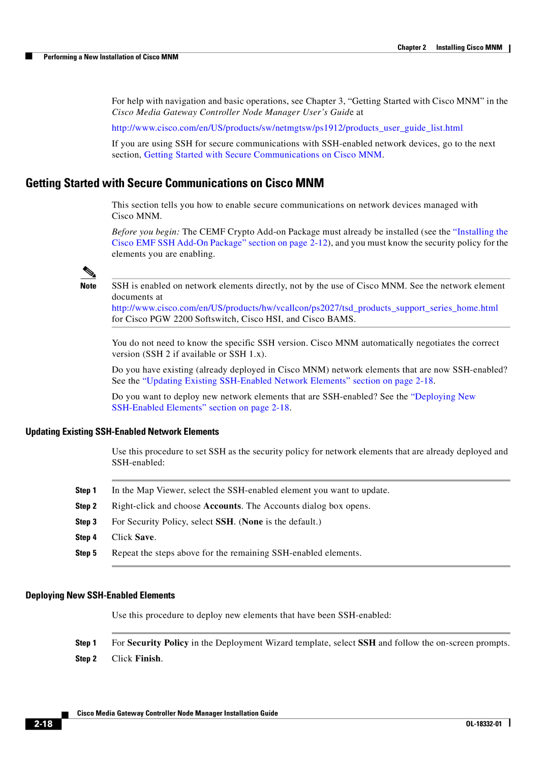 Cisco Systems Media Gateway Controller Node Manager manual Getting Started with Secure Communications on Cisco MNM 