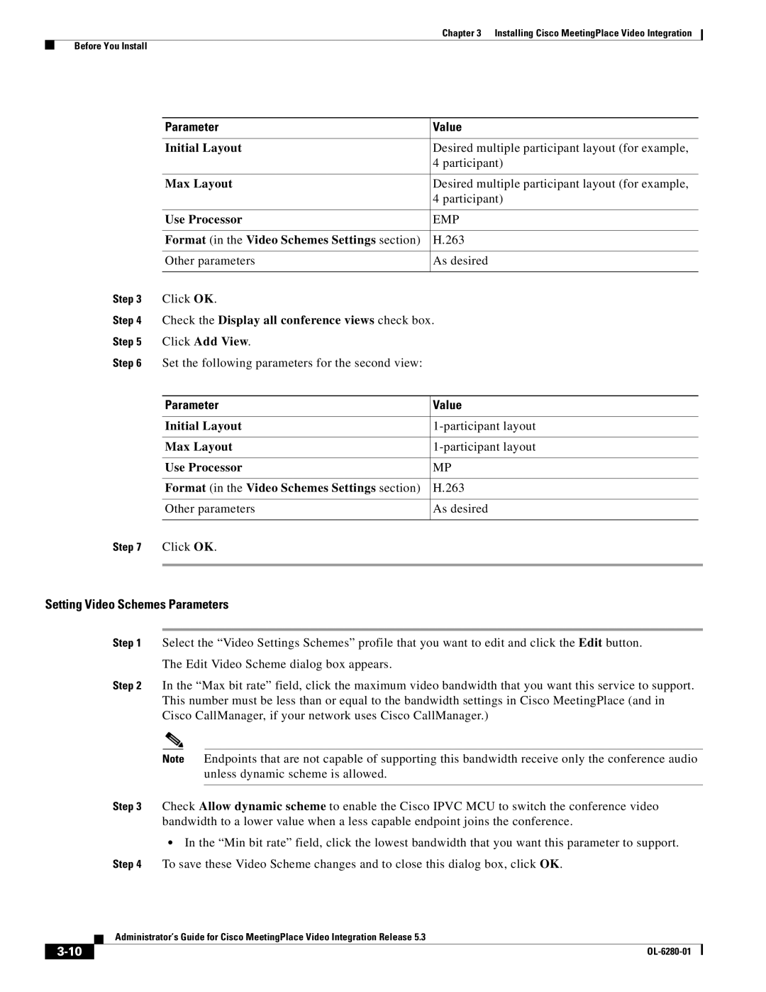 Cisco Systems MeetingPlace Video Integration manual Use Processor, Check the Display all conference views check box 