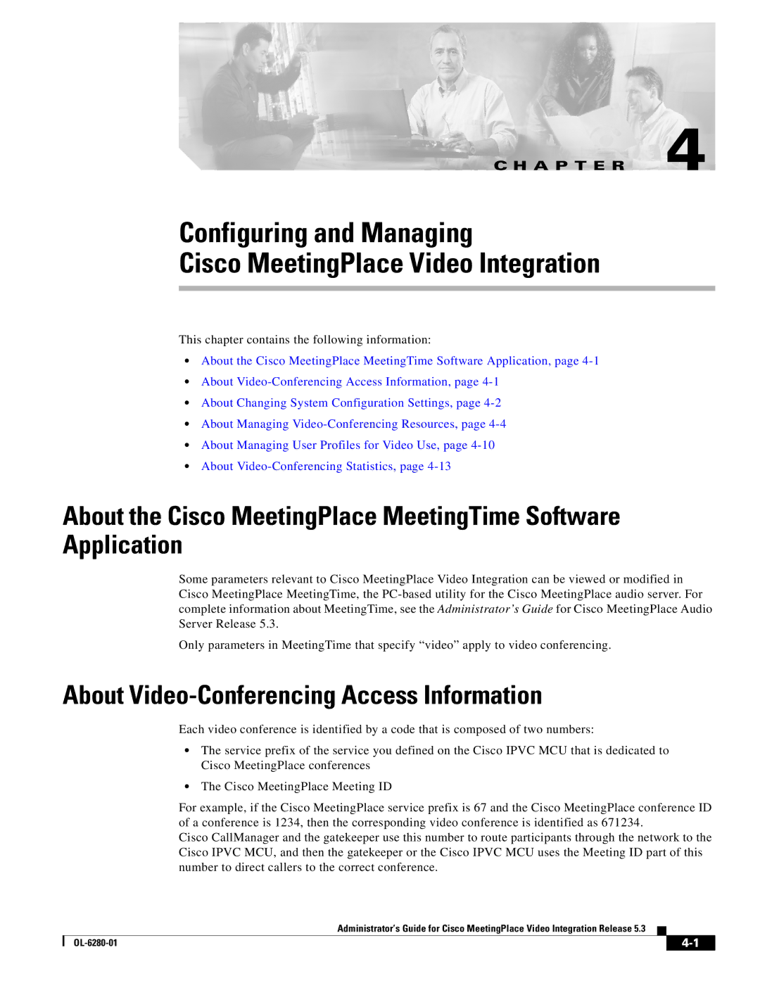 Cisco Systems MeetingPlace Video Integration manual About Video-Conferencing Access Information 