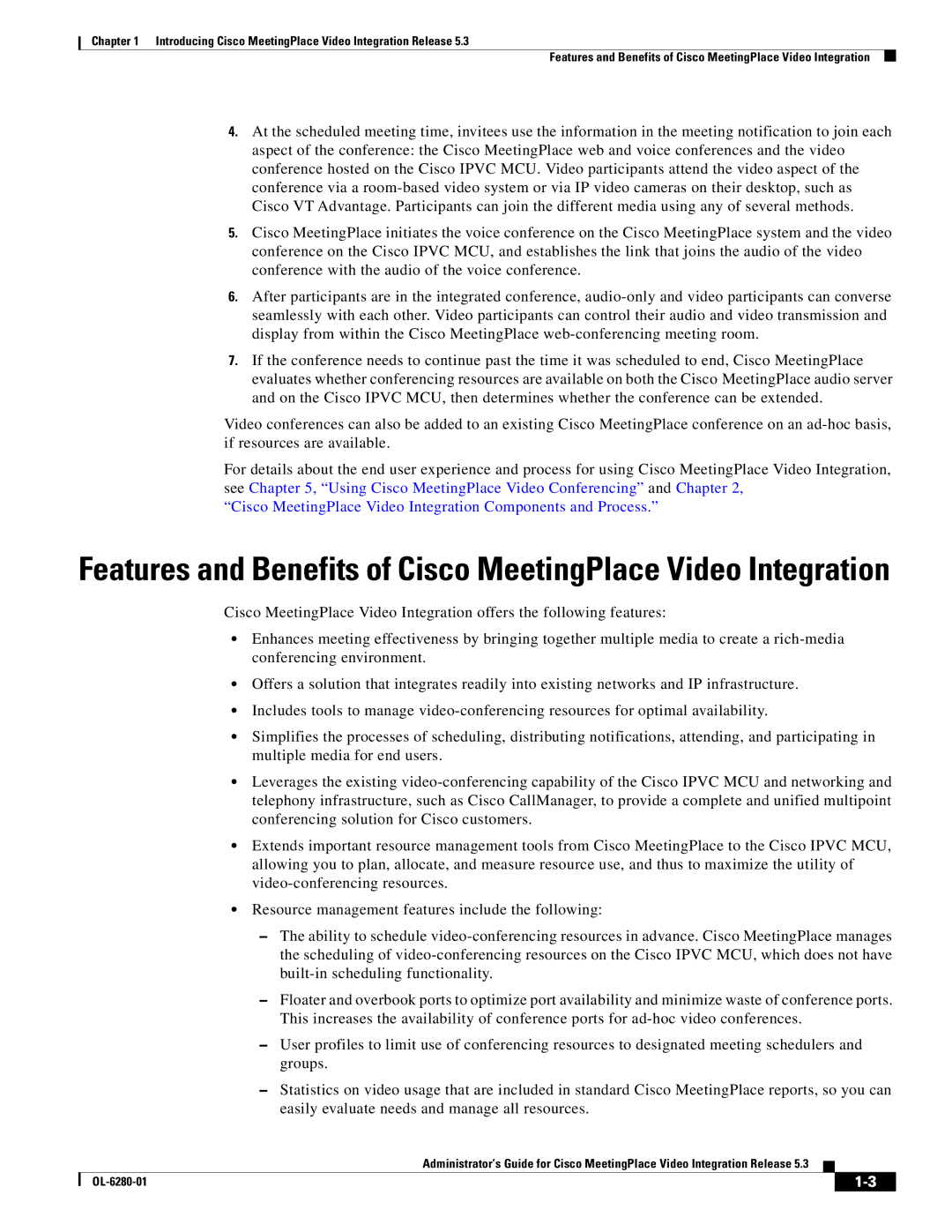 Cisco Systems manual Cisco MeetingPlace Video Integration Components and Process 