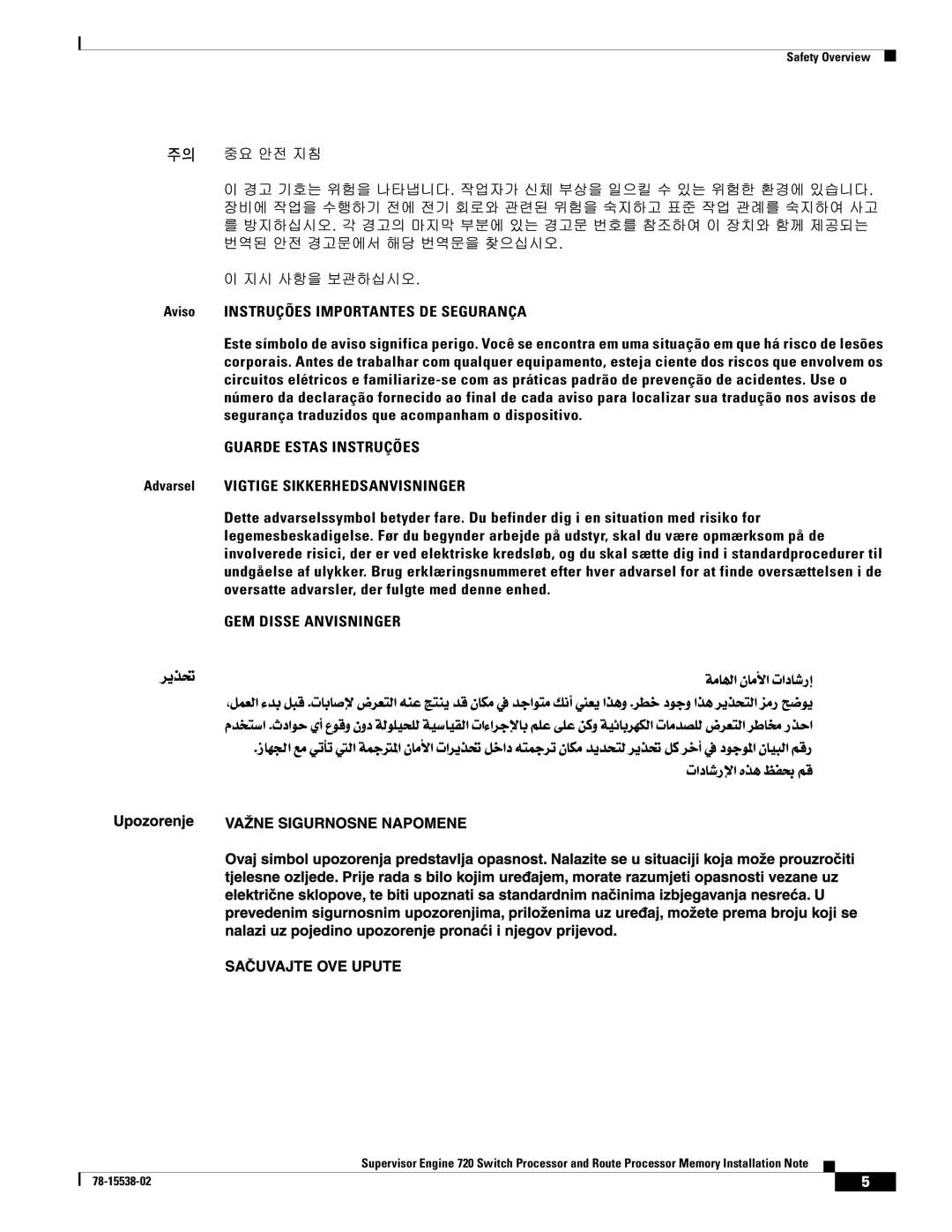 Cisco Systems MEM-S2-512MB=, MEM-MSFC2-512MB=, MEM-S3-1GB=, MEM-MSFC3-1GB= manual 