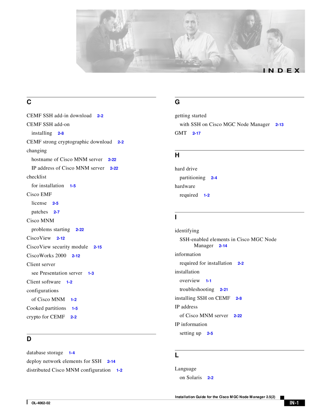 Cisco Systems MGC Node Manager manual D E 