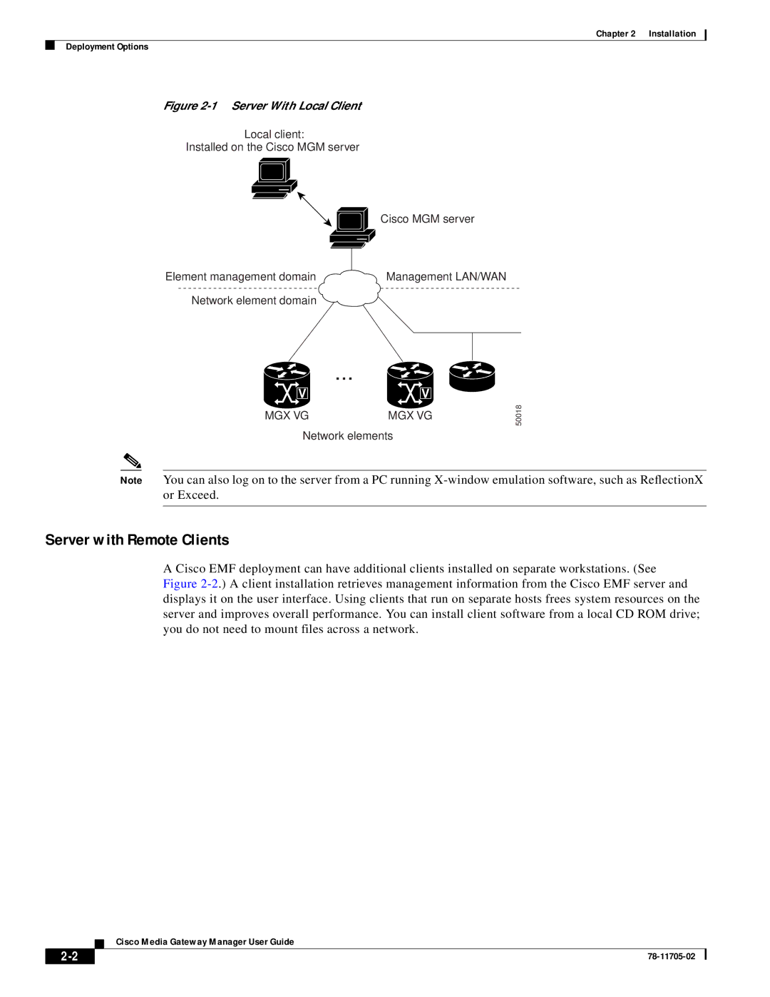 Cisco Systems MGX 8000 manual Server with Remote Clients 