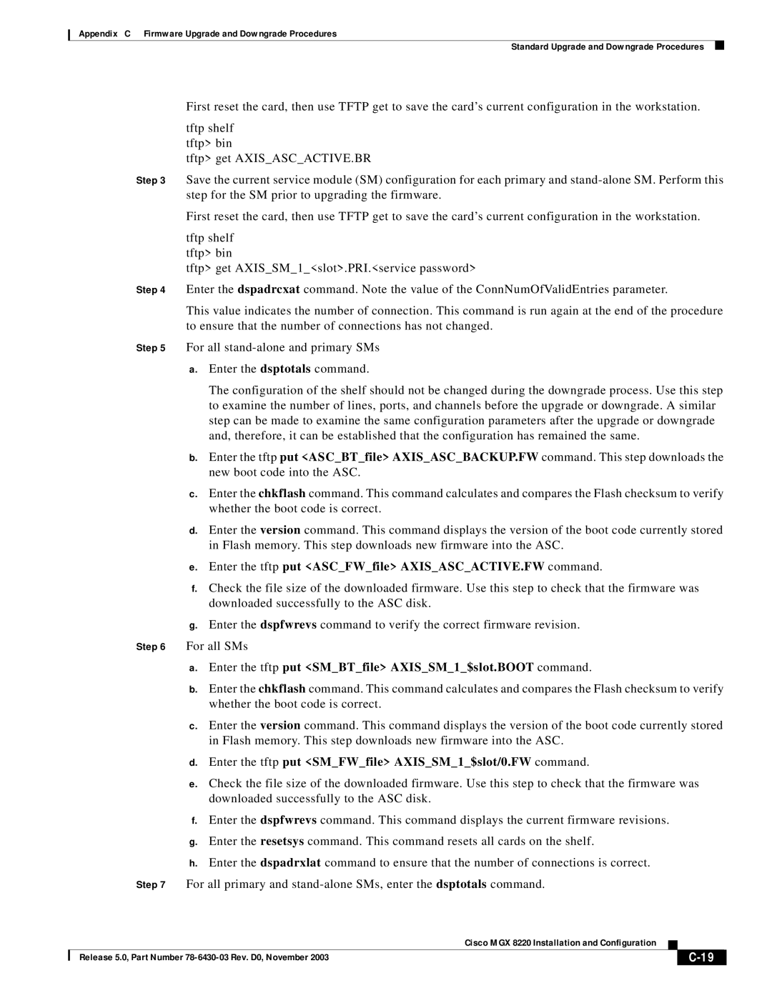 Cisco Systems MGX 8220 manual Step 