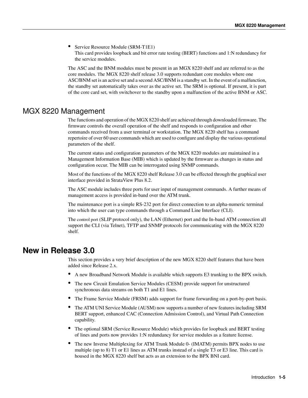 Cisco Systems manual New in Release, MGX 8220 Management 