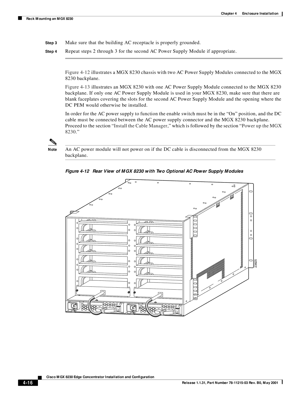 Cisco Systems MGX 8230 manual 23825 