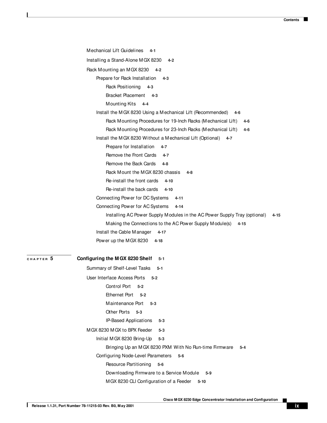 Cisco Systems MGX 8230 manual Other Ports 