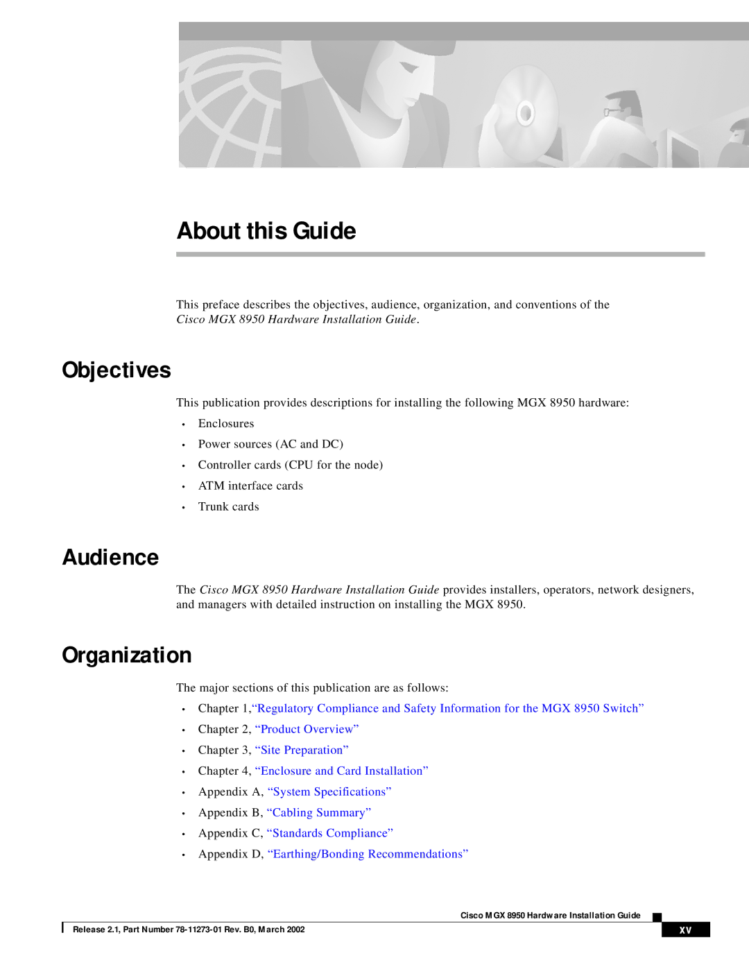 Cisco Systems MGX 8950 appendix Objectives, Audience, Organization 