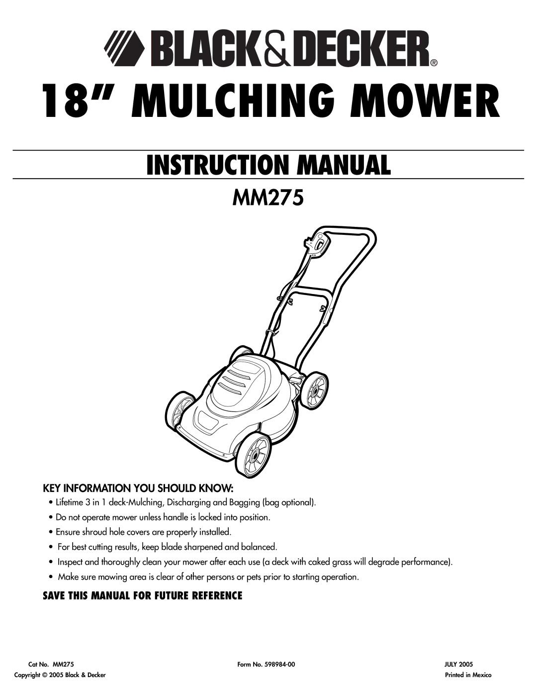 Cisco Systems MM275 instruction manual KEY Information YOU should Know, Save this Manual for Future Reference 