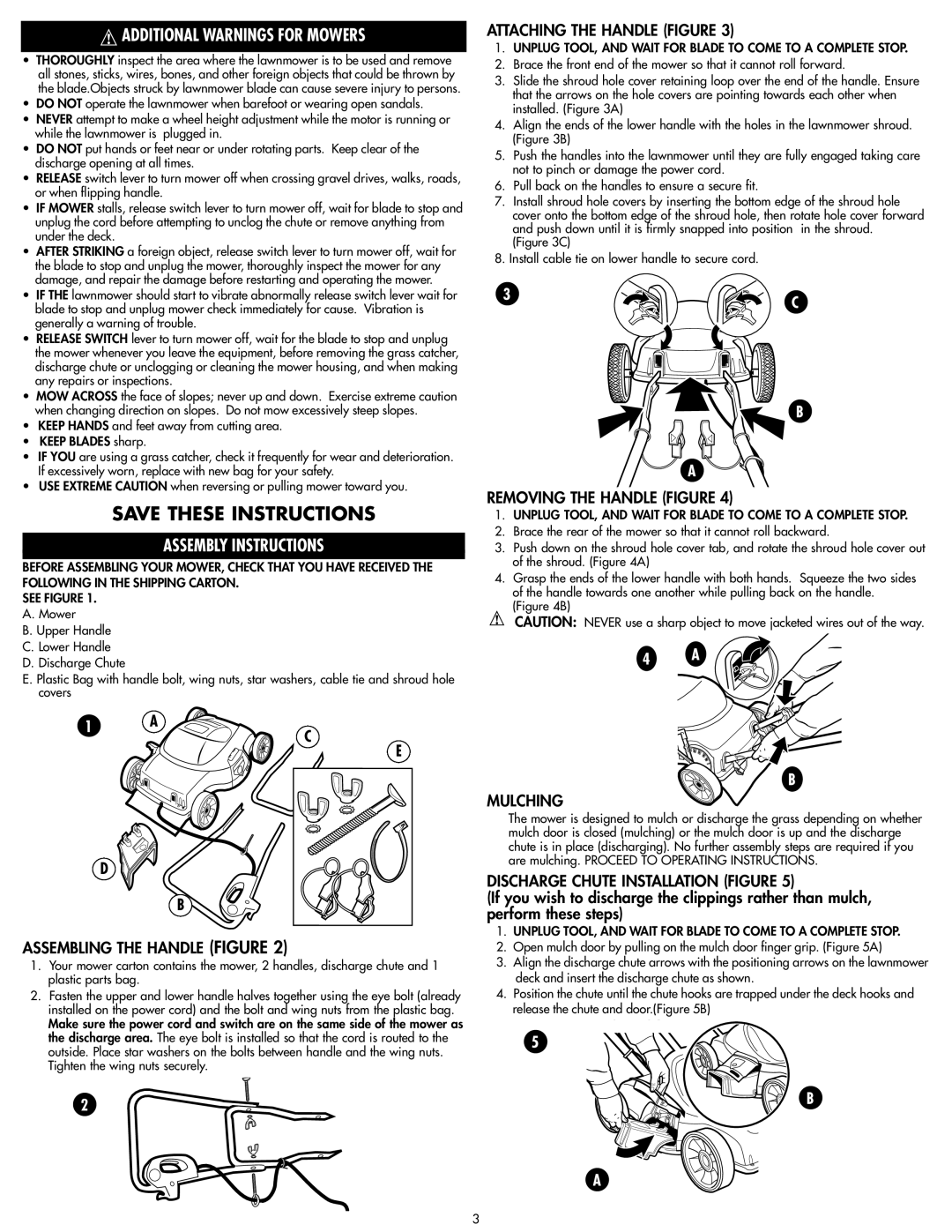 Cisco Systems MM275 instruction manual Additional Warnings for Mowers, Assembly Instructions 