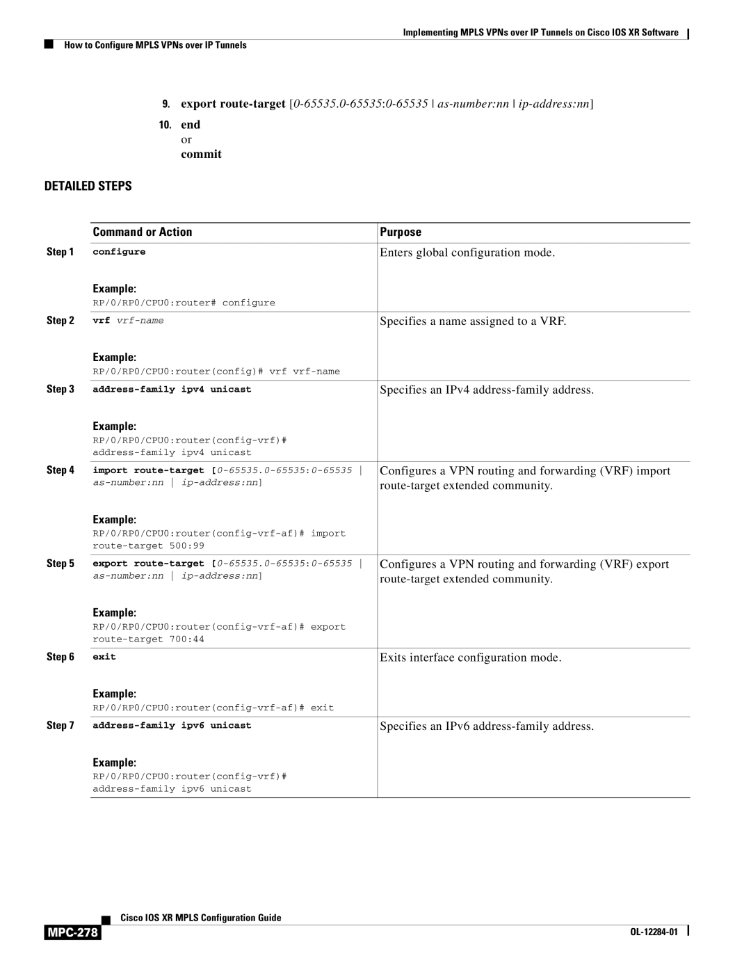 Cisco Systems MPC-273 manual Detailed Steps, MPC-278 