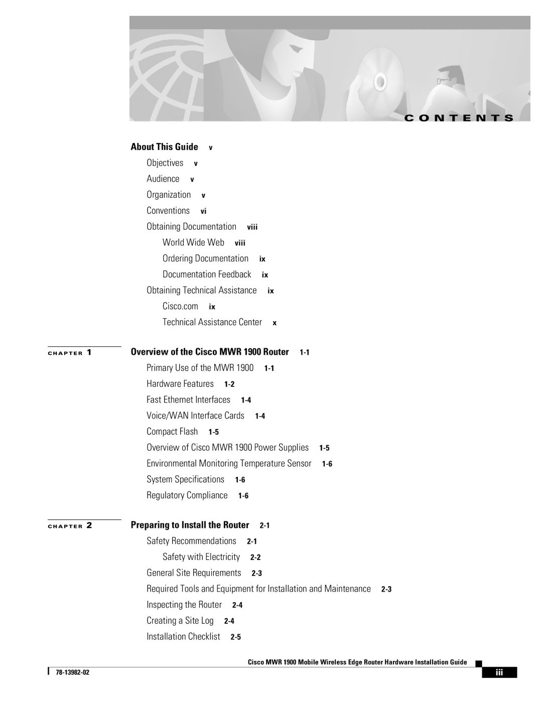 Cisco Systems Obtaining Documentation, Ordering Documentation, Overview of the Cisco MWR 1900 Router, Hardware Features 