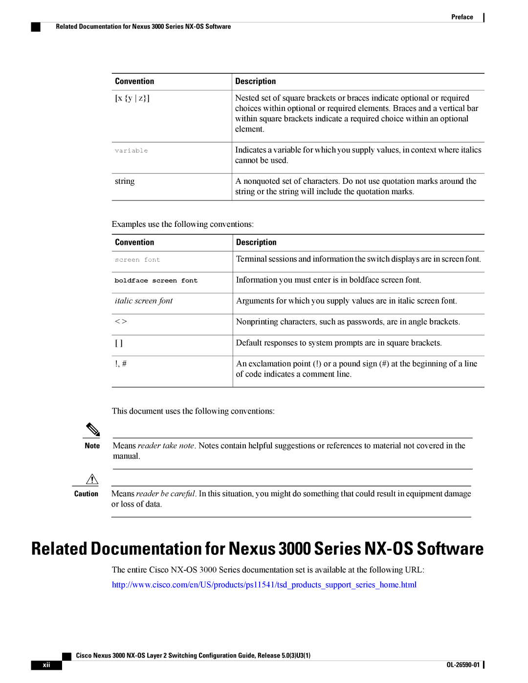 Cisco Systems N3KC3048TP1GE, N3KC3064TFAL3 manual Italic screen font 