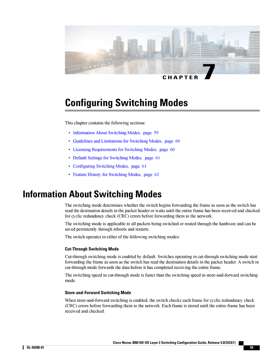 Cisco Systems N3KC3064TFAL3 Configuring Switching Modes, Information About Switching Modes, Cut-Through Switching Mode 