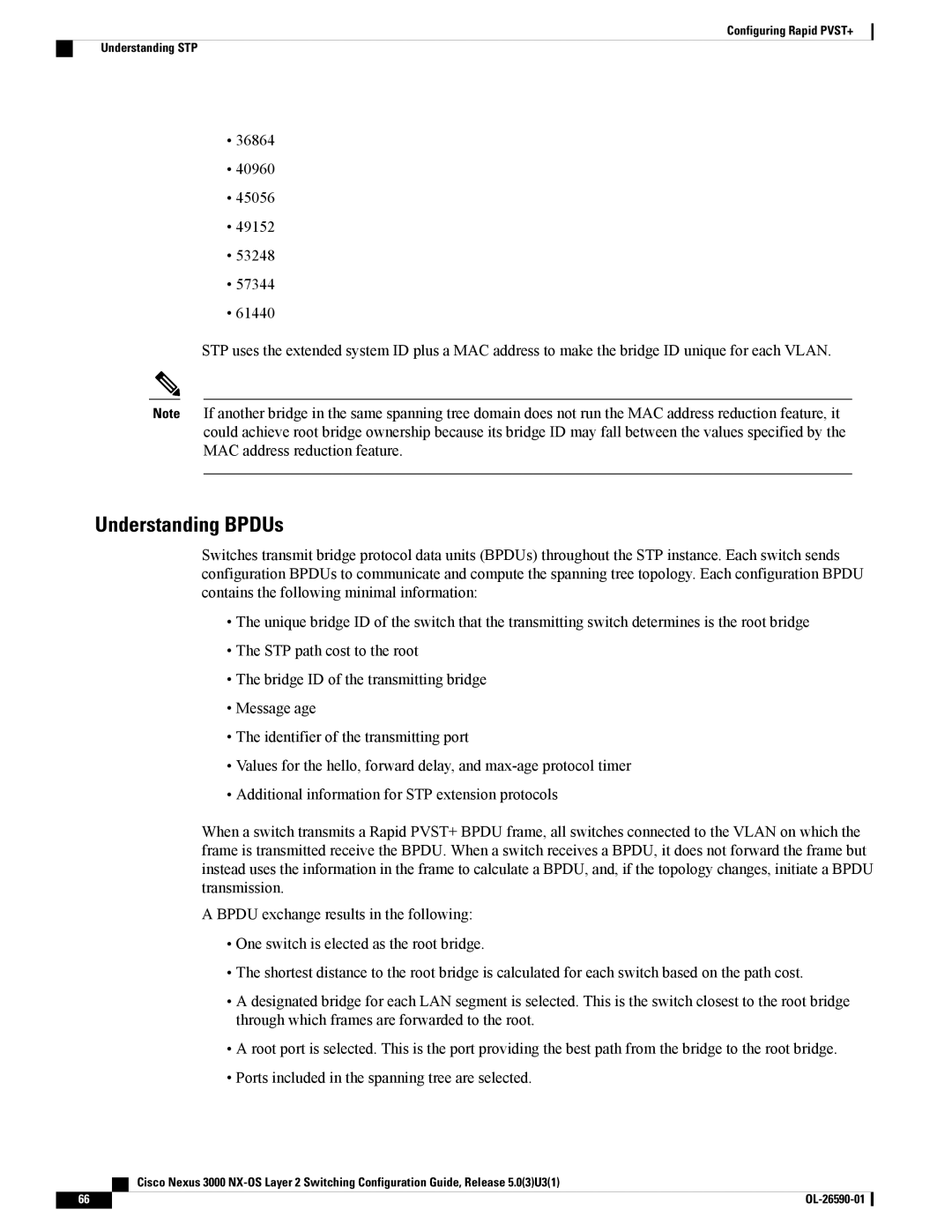 Cisco Systems N3KC3048TP1GE, N3KC3064TFAL3 manual Understanding BPDUs 