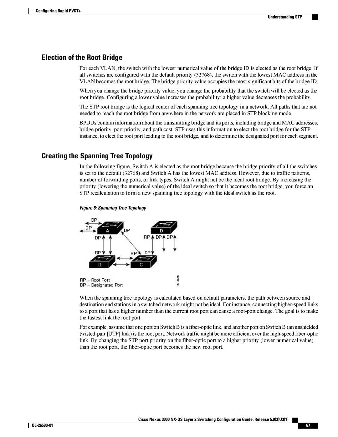 Cisco Systems N3KC3064TFAL3, N3KC3048TP1GE manual Election of the Root Bridge, Creating the Spanning Tree Topology 