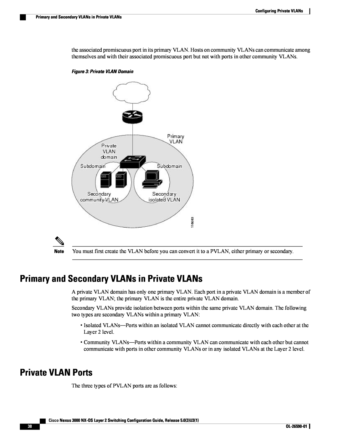 Cisco Systems N3KC3048TP1GE, N3KC3064TFAL3 manual Primary and Secondary VLANs in Private VLANs, Private VLAN Ports 