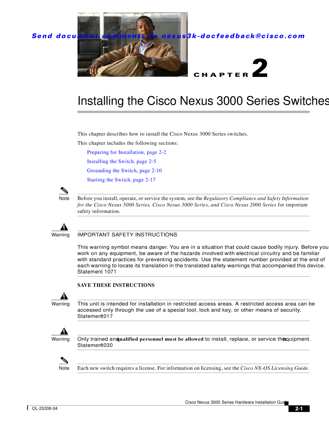 Cisco Systems N3KC3524P10G manual Statement 