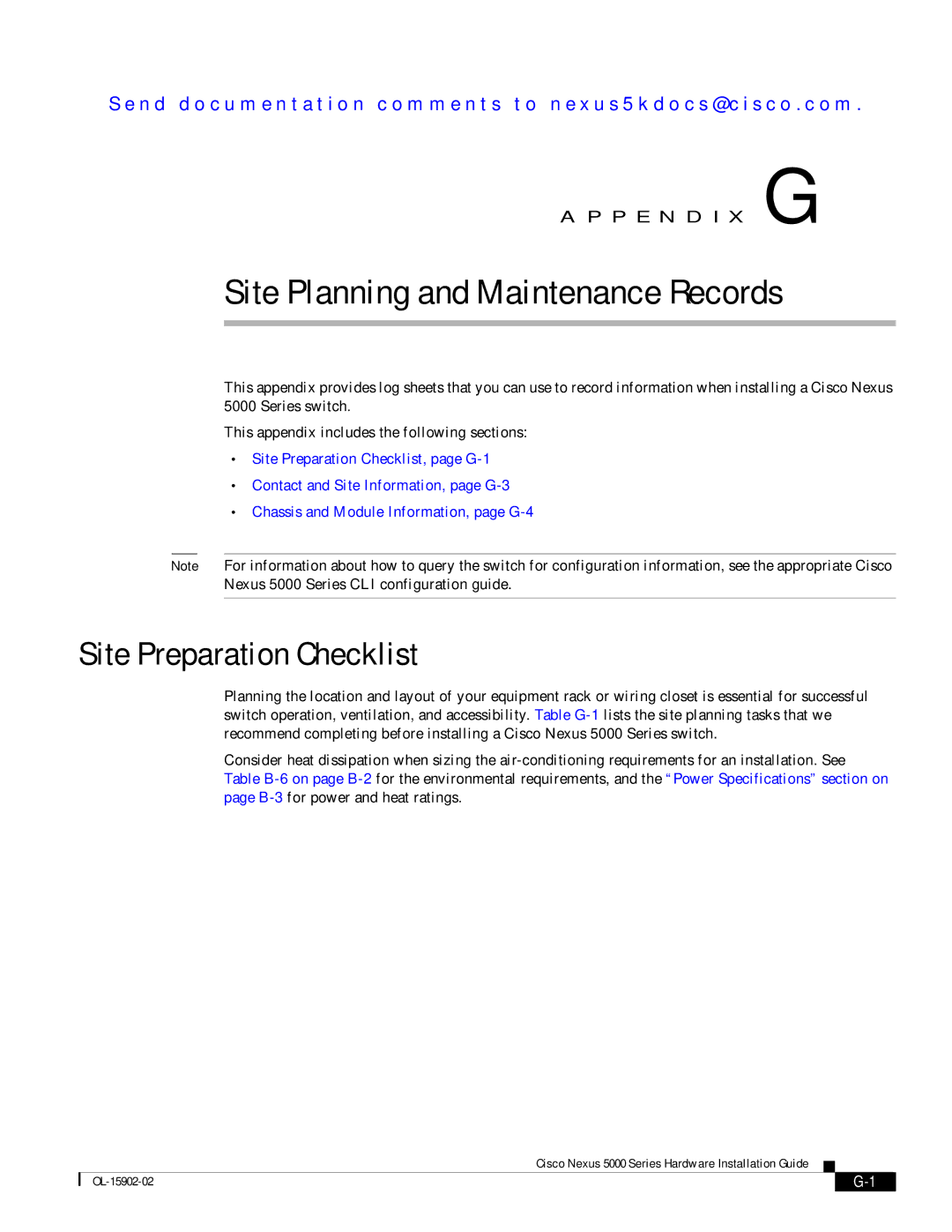 Cisco Systems N5KC5548UPFA, N55M4Q manual Site Planning and Maintenance Records, Site Preparation Checklist 