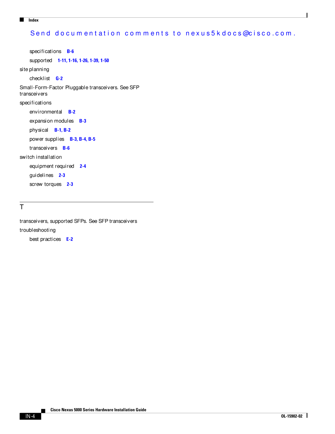 Cisco Systems N55M4Q, N5KC5548UPFA manual IN-4 