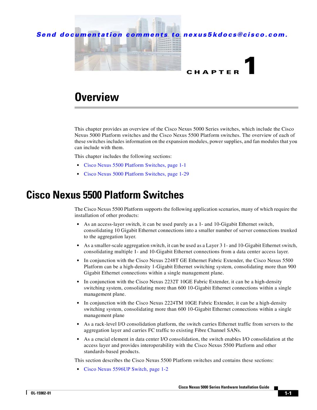 Cisco Systems N5KC5548UPFA, N55M4Q manual Cisco Nexus 5500 Platform Switches, A P T E R 