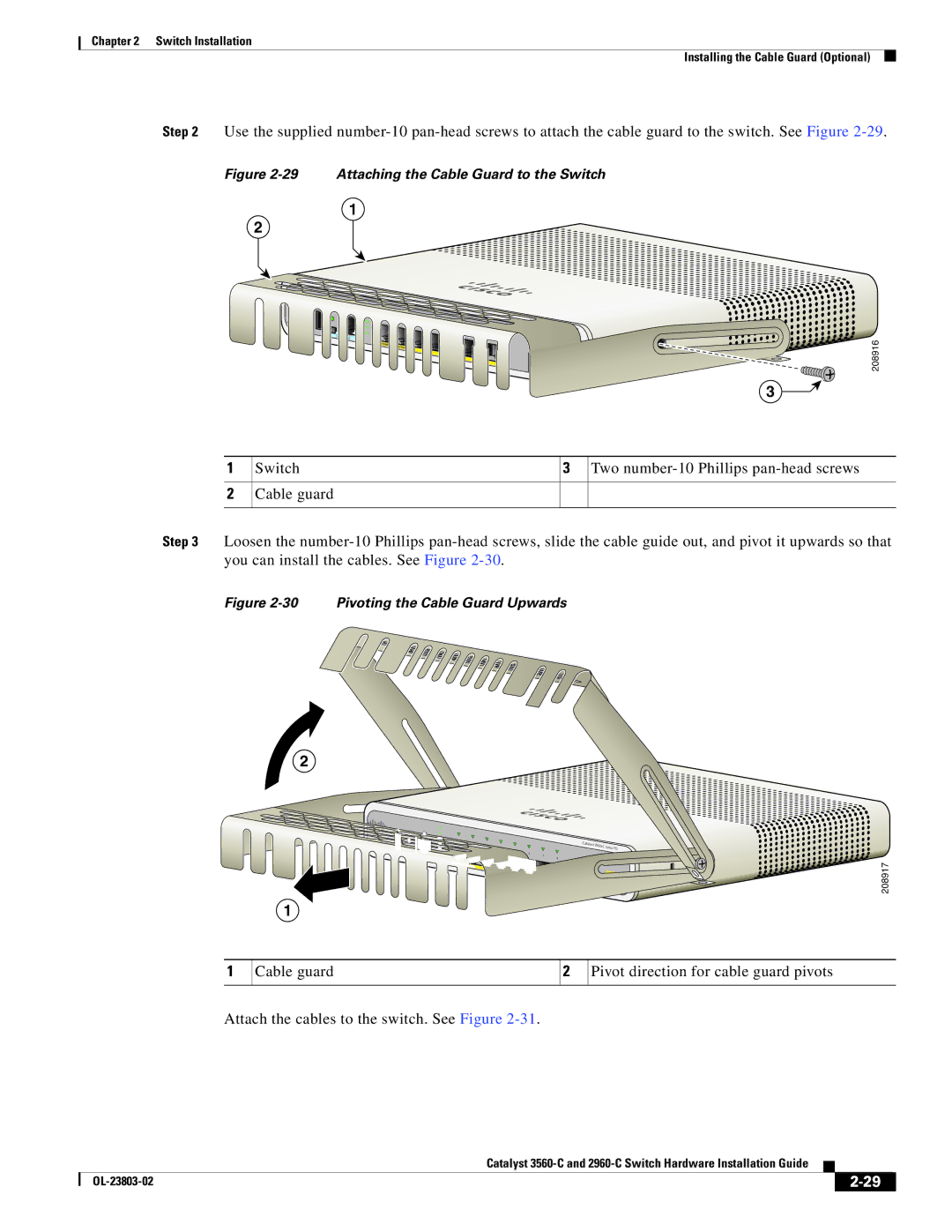 Cisco Systems N55M4Q manual Attaching the Cable Guard to the Switch 