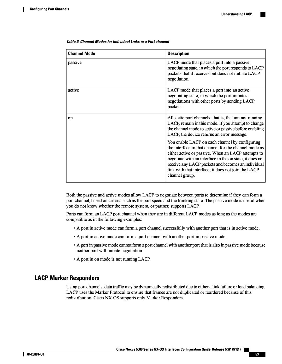 Cisco Systems N5KC5596TFA manual LACP Marker Responders 