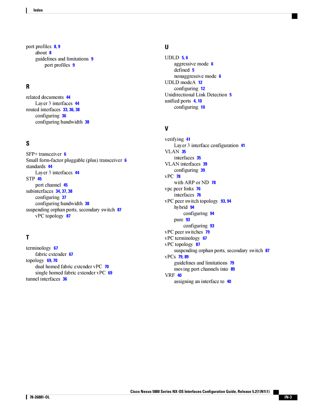 Cisco Systems N5KC5596TFA manual IN-3 