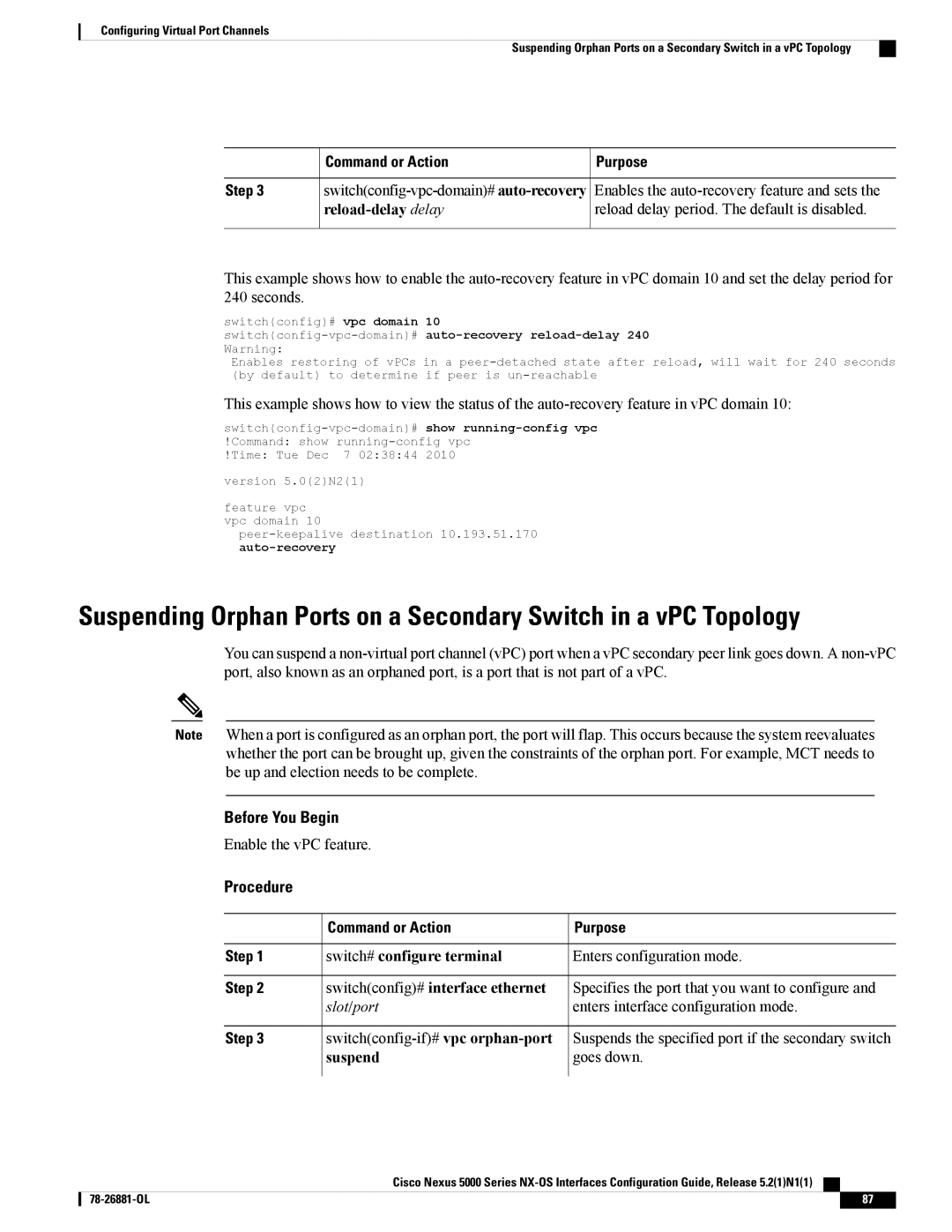 Cisco Systems N5KC5596TFA manual Reload-delay delay, Suspend 