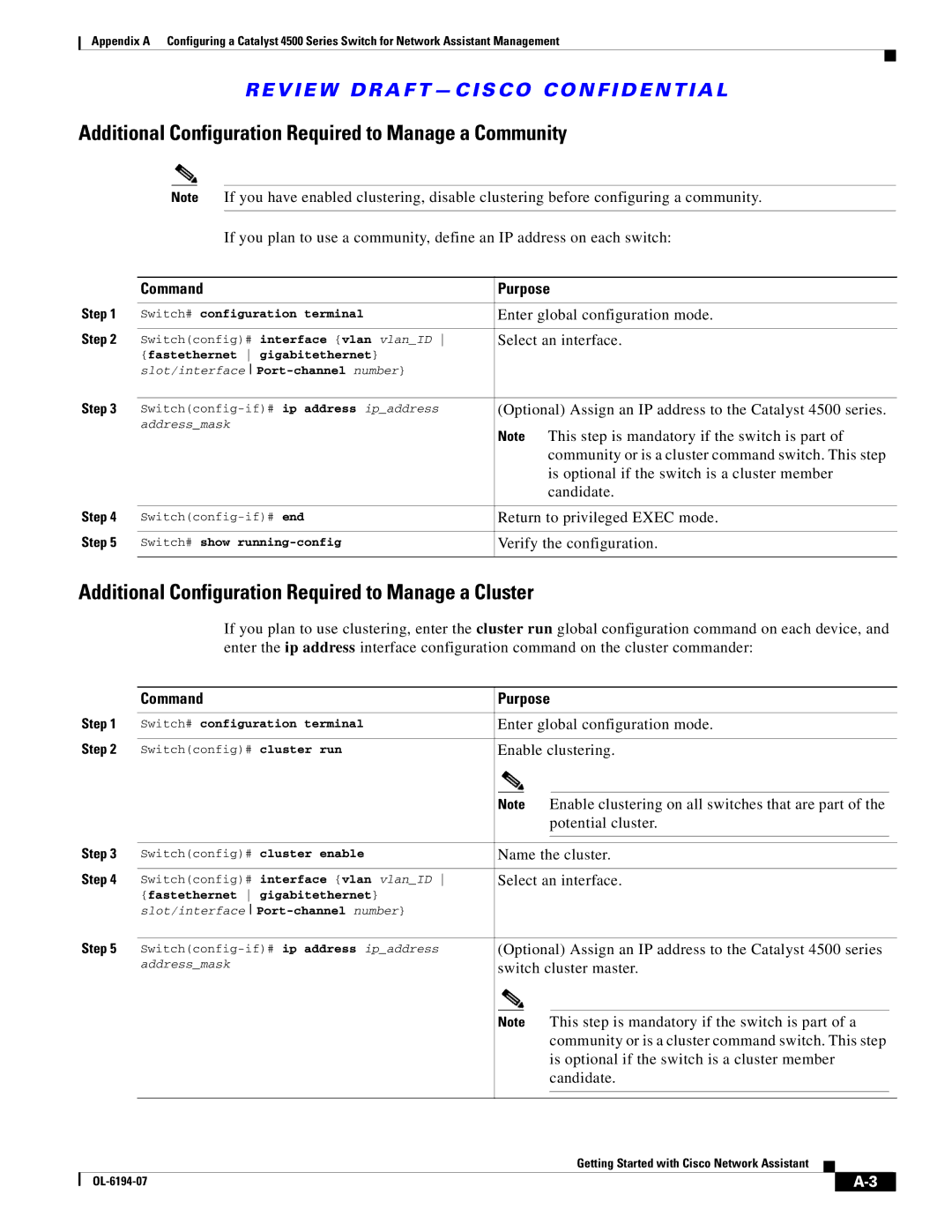 Cisco Systems Network Assistant manual Additional Configuration Required to Manage a Community 