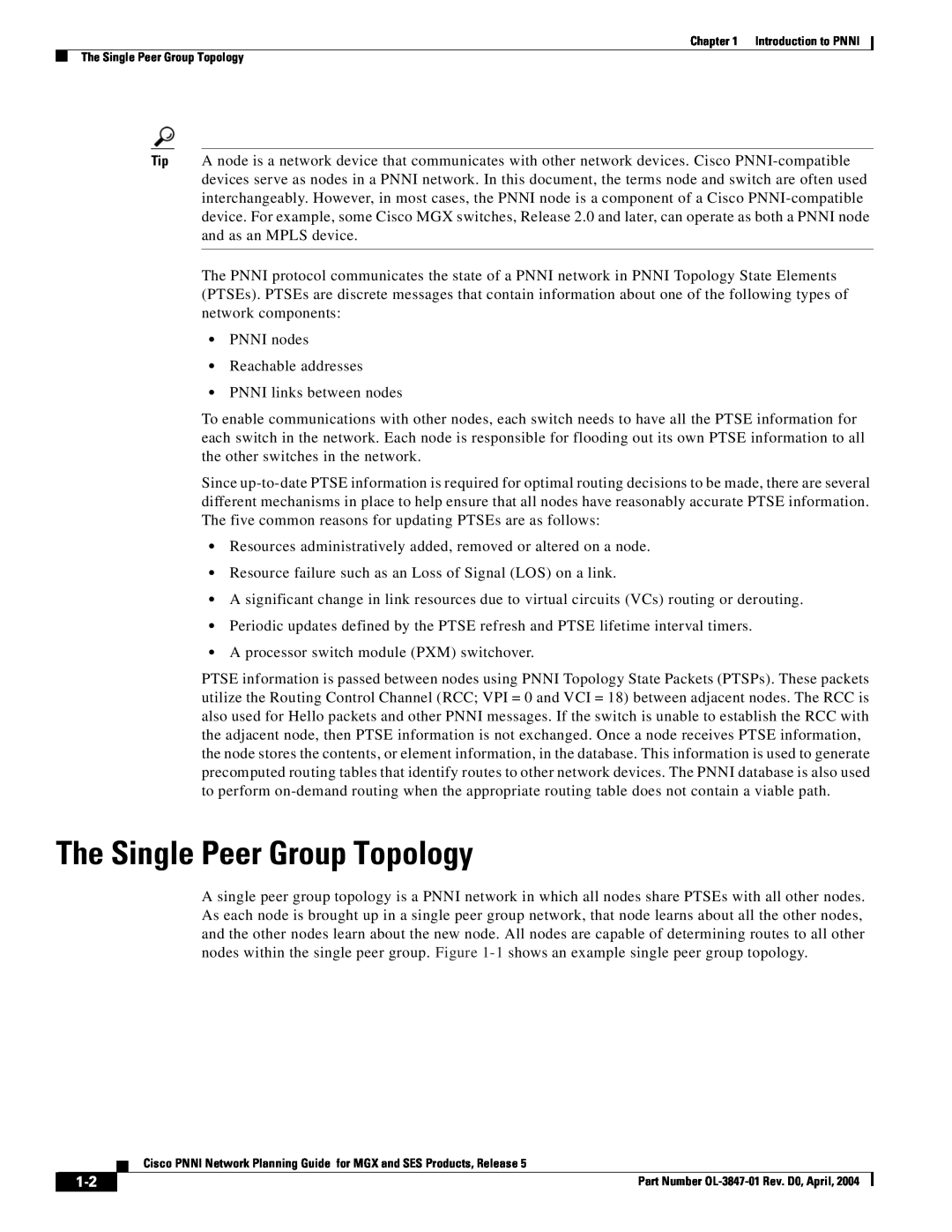 Cisco Systems Network Router manual The Single Peer Group Topology 