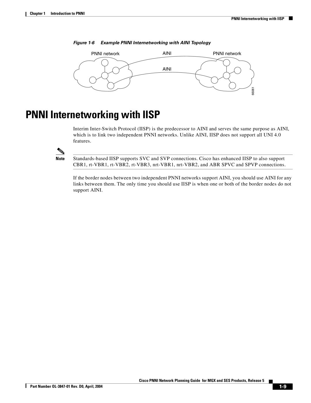 Cisco Systems Network Router manual Pnni Internetworking with Iisp, Example Pnni Internetworking with Aini Topology 