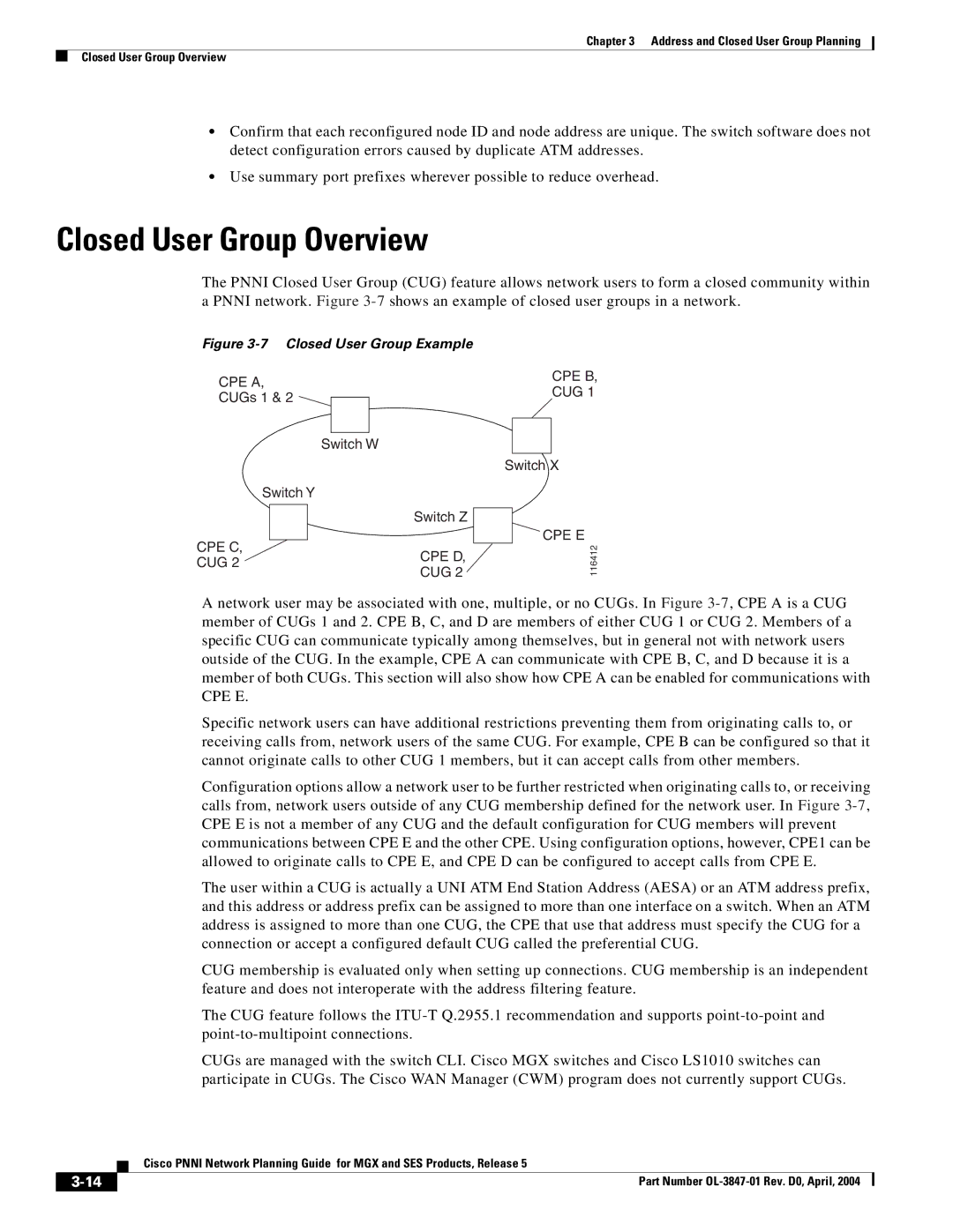 Cisco Systems Network Router manual Closed User Group Overview, Closed User Group Example 