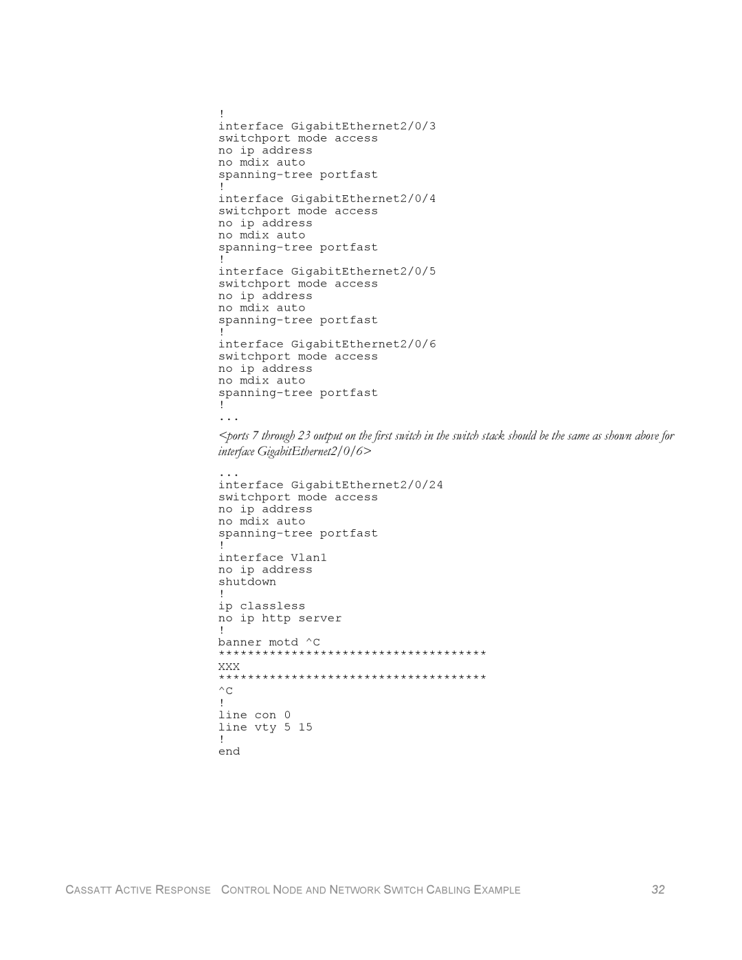 Cisco Systems Network Switch Cabling manual Xxx 