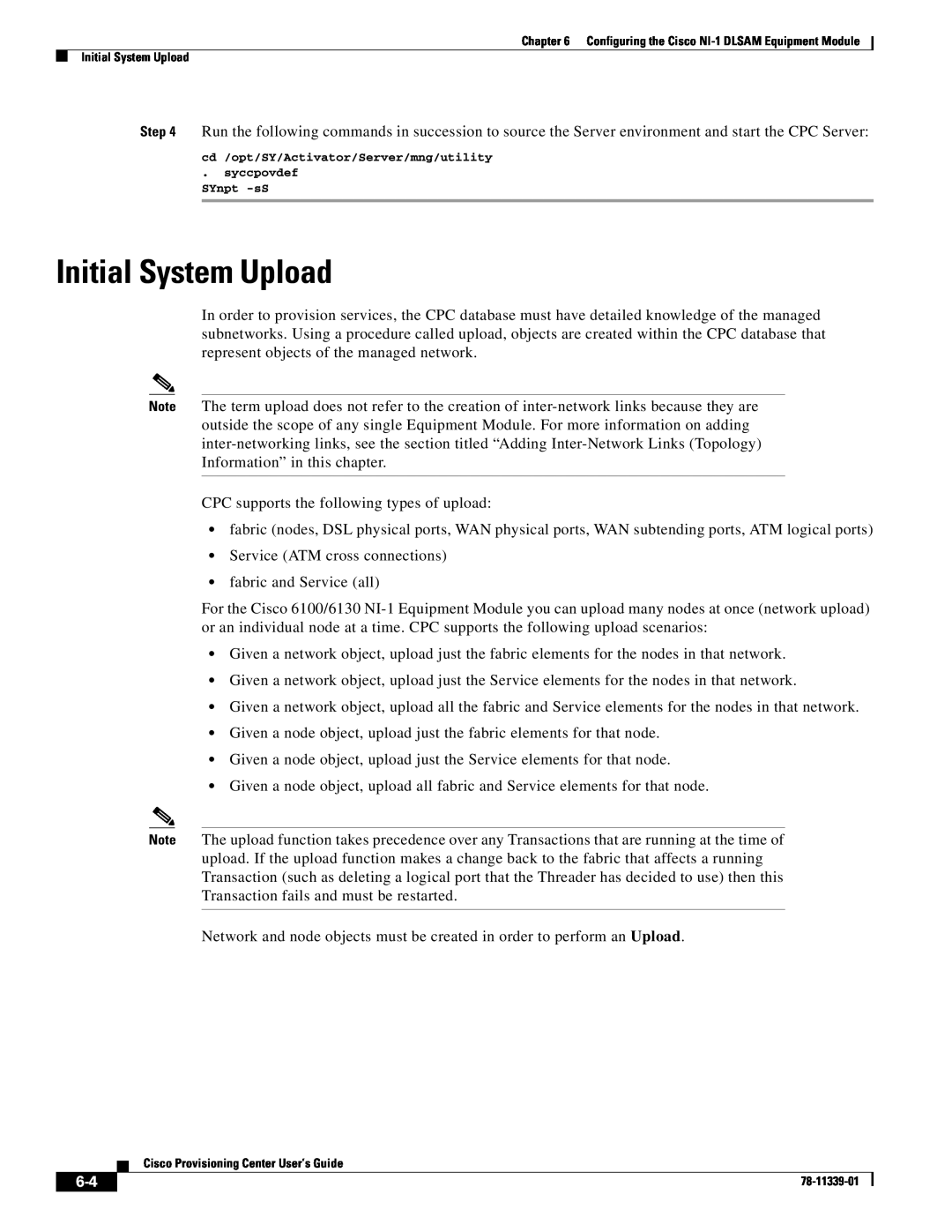 Cisco Systems NI-1 manual Initial System Upload 