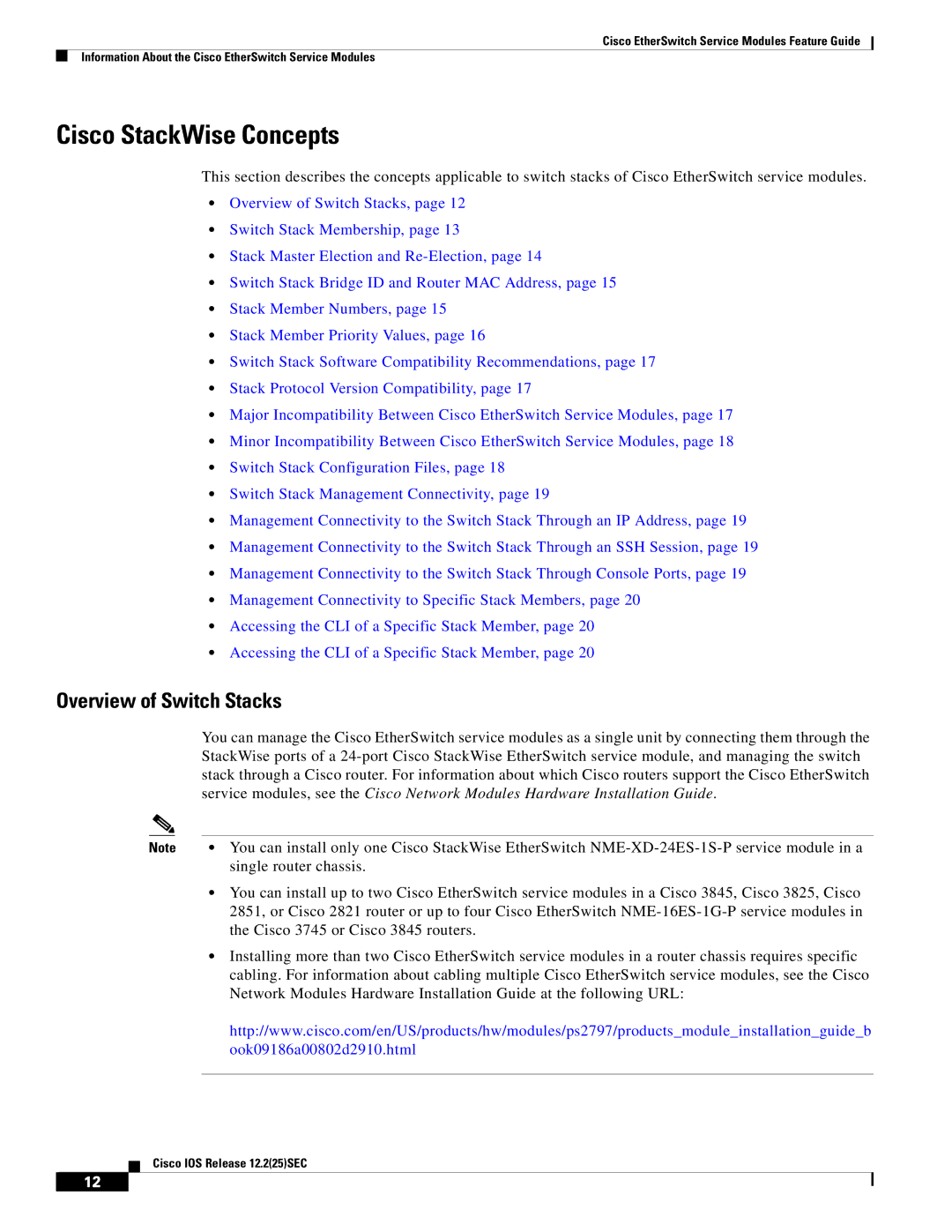 Cisco Systems NME-16ES-1G manual Cisco StackWise Concepts, Overview of Switch Stacks 