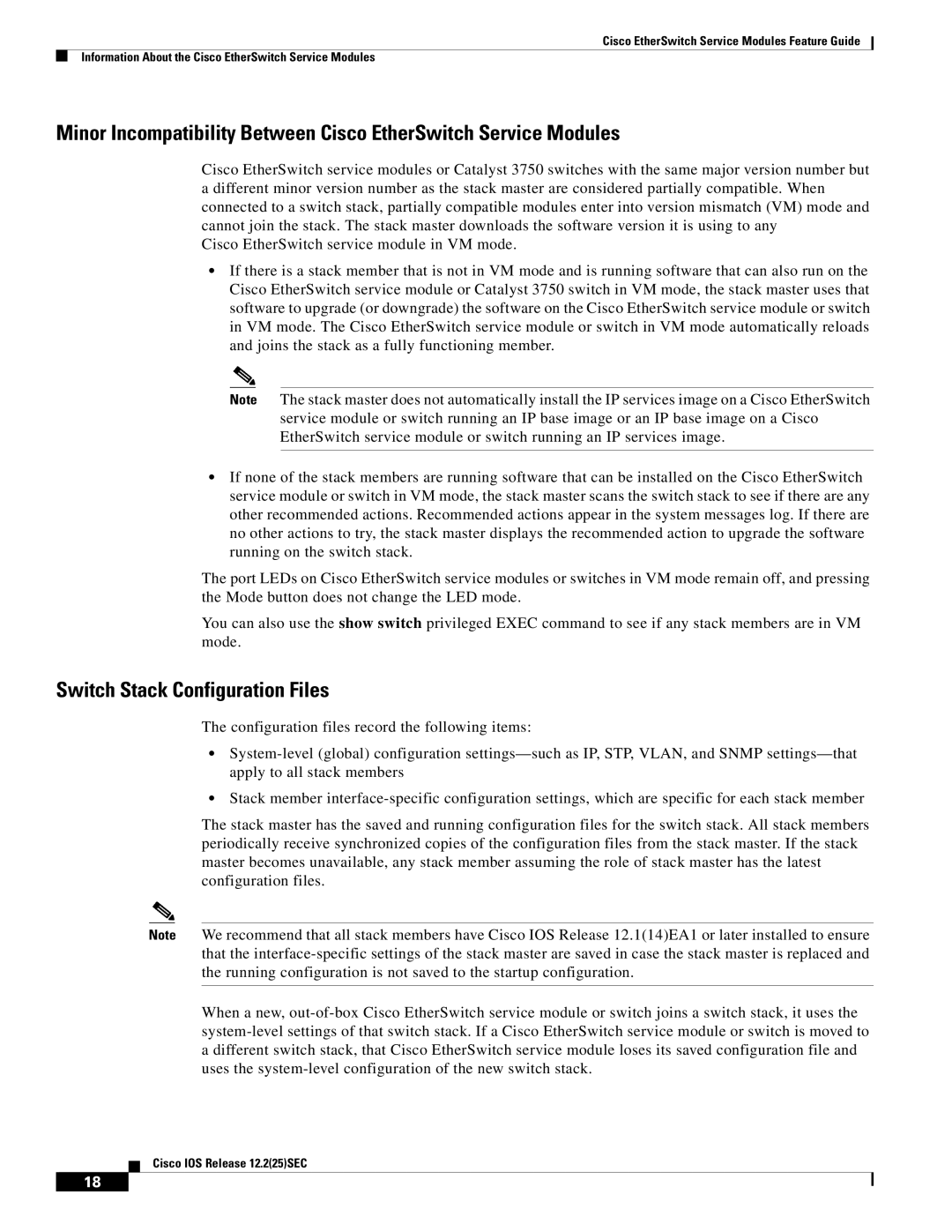 Cisco Systems NME-16ES-1G manual Switch Stack Configuration Files 