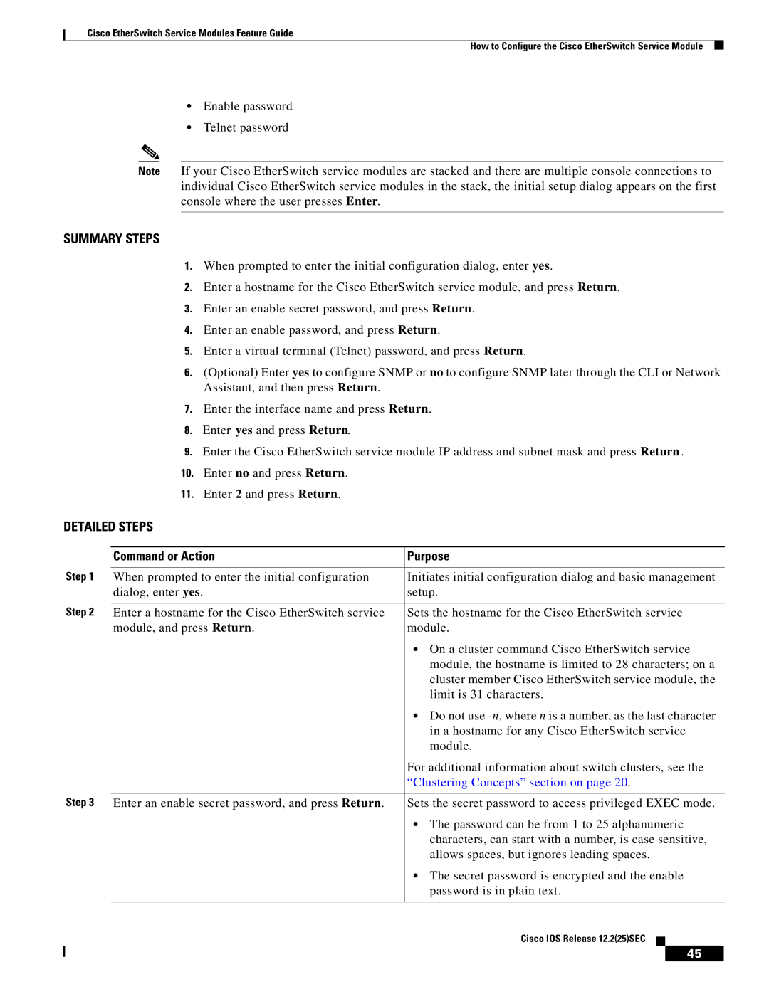 Cisco Systems NME-16ES-1G manual Clustering Concepts section on 