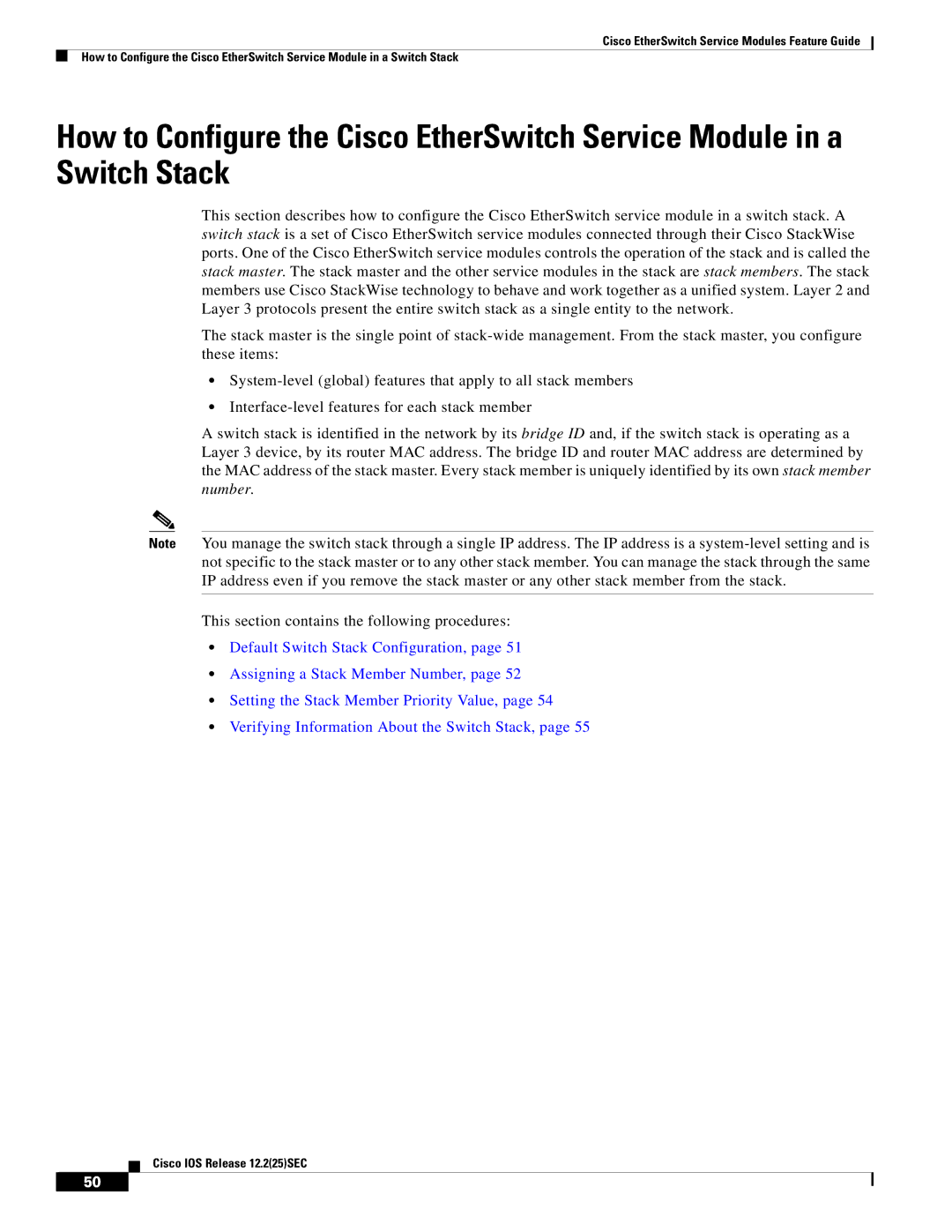 Cisco Systems NME-16ES-1G manual Cisco IOS Release 12.225SEC 