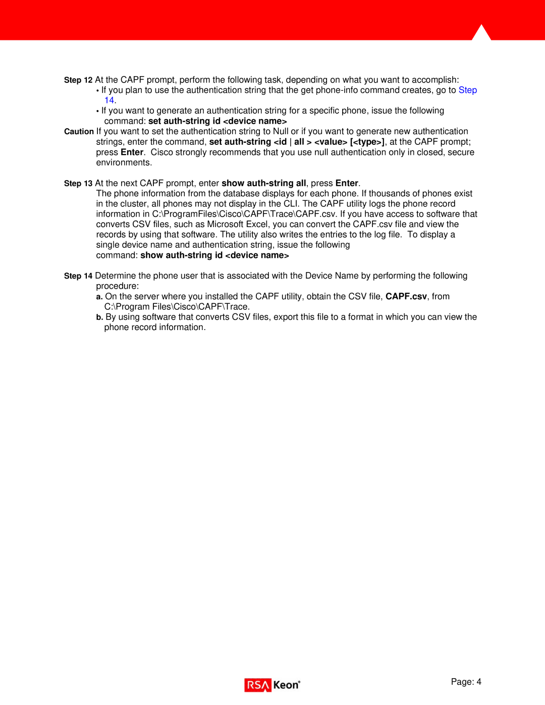 Cisco Systems not available manual Command set auth-string id device name, Command show auth-string id device name 